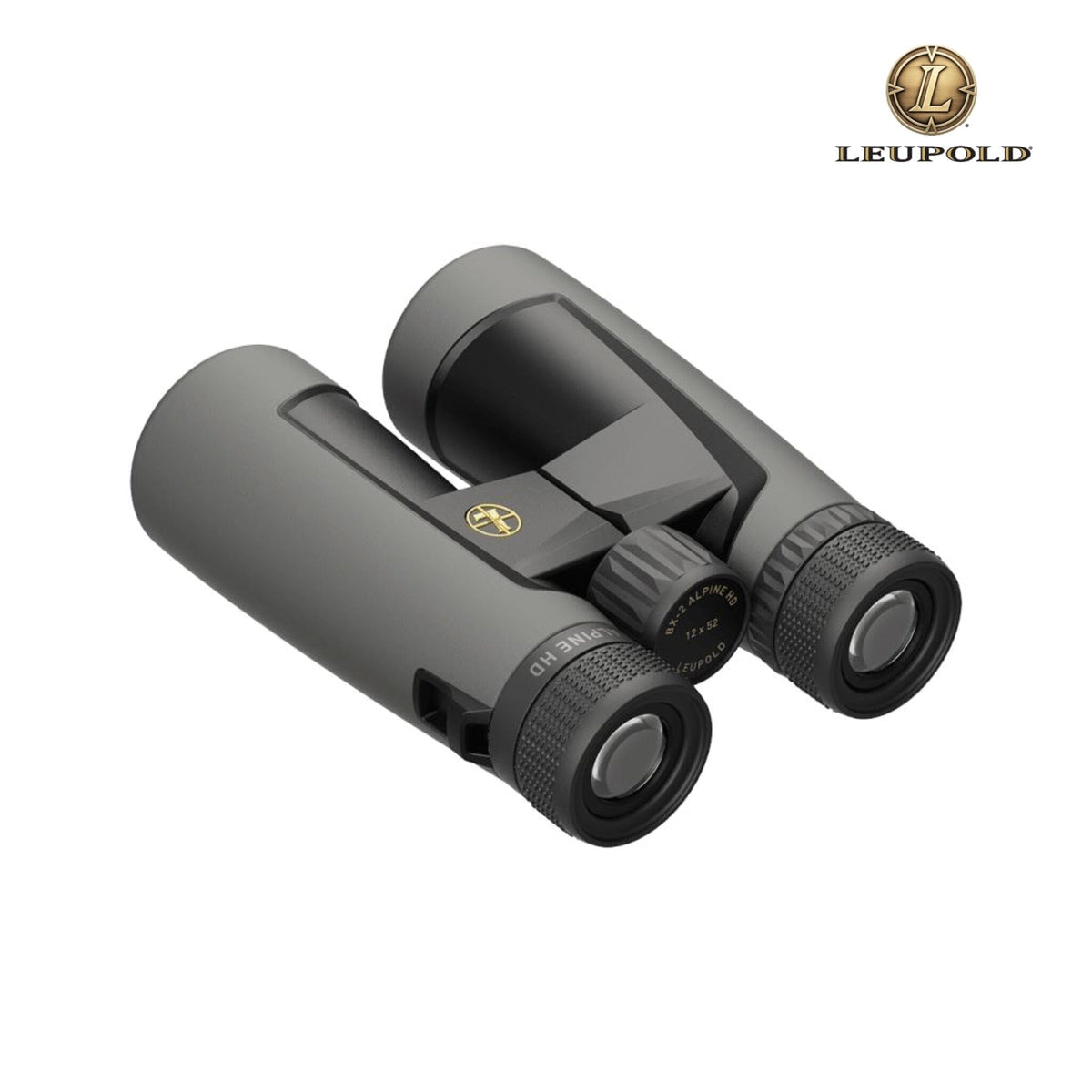 Leupold BX-2 Alpine HD 12x52 binocular on a rubber-armoured, nitrogen-purged chassis, 100% waterproof and fog-proof