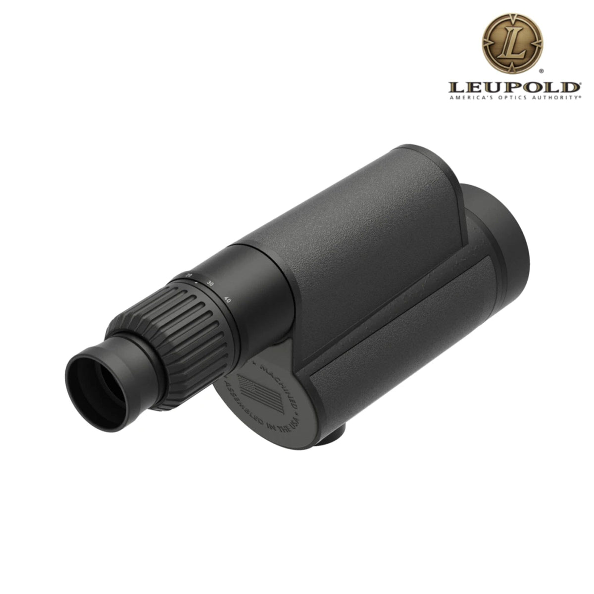 Leupold Mark 4 12-40x60 TMR spotting scope, 31.5 cm (12.4 in) long and 1,049 g (37 oz)