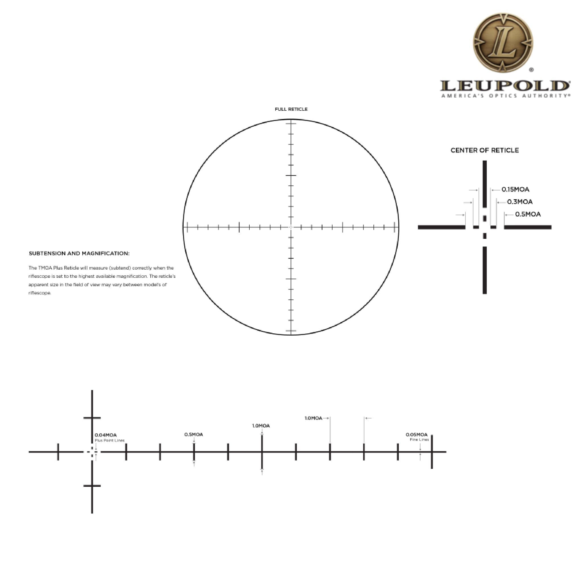 Leupold Mark 5HD 7-35x56 Rifle Scope M1C3 FFP TMOA PLUS Reticle Rifle Scope Leupold 