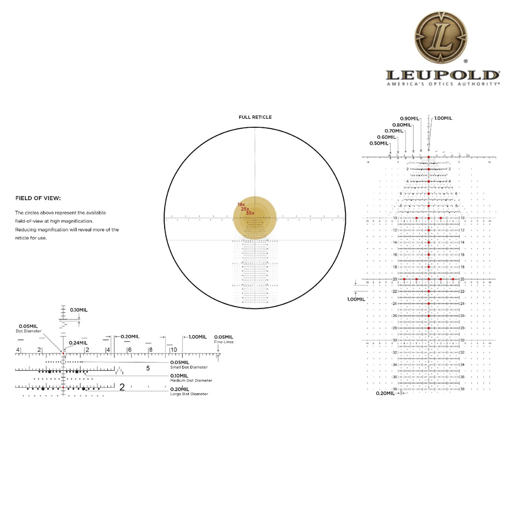 Leupold MARK 5HD 7–35×56 Rifle Scope M5C3 FFP Illuminated Tremor 3 Reticle Rifle Scope Leupold 