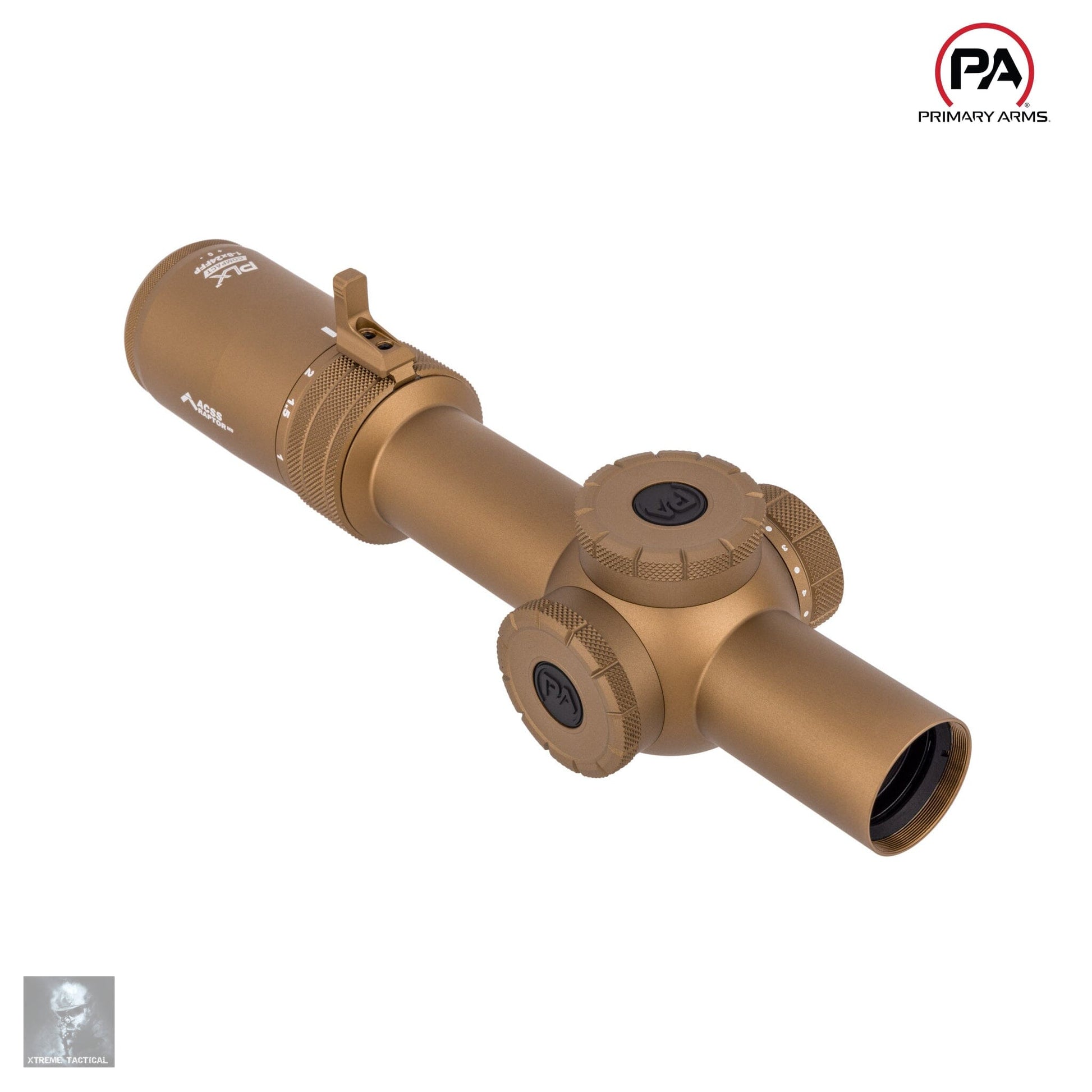 Primary Arms Compact PLxC 1-8x24 FFP Rifle Scope - ACSS Griffin MIL M8 Reticle - FDE LPVO Rifle Scope Primary Arms 