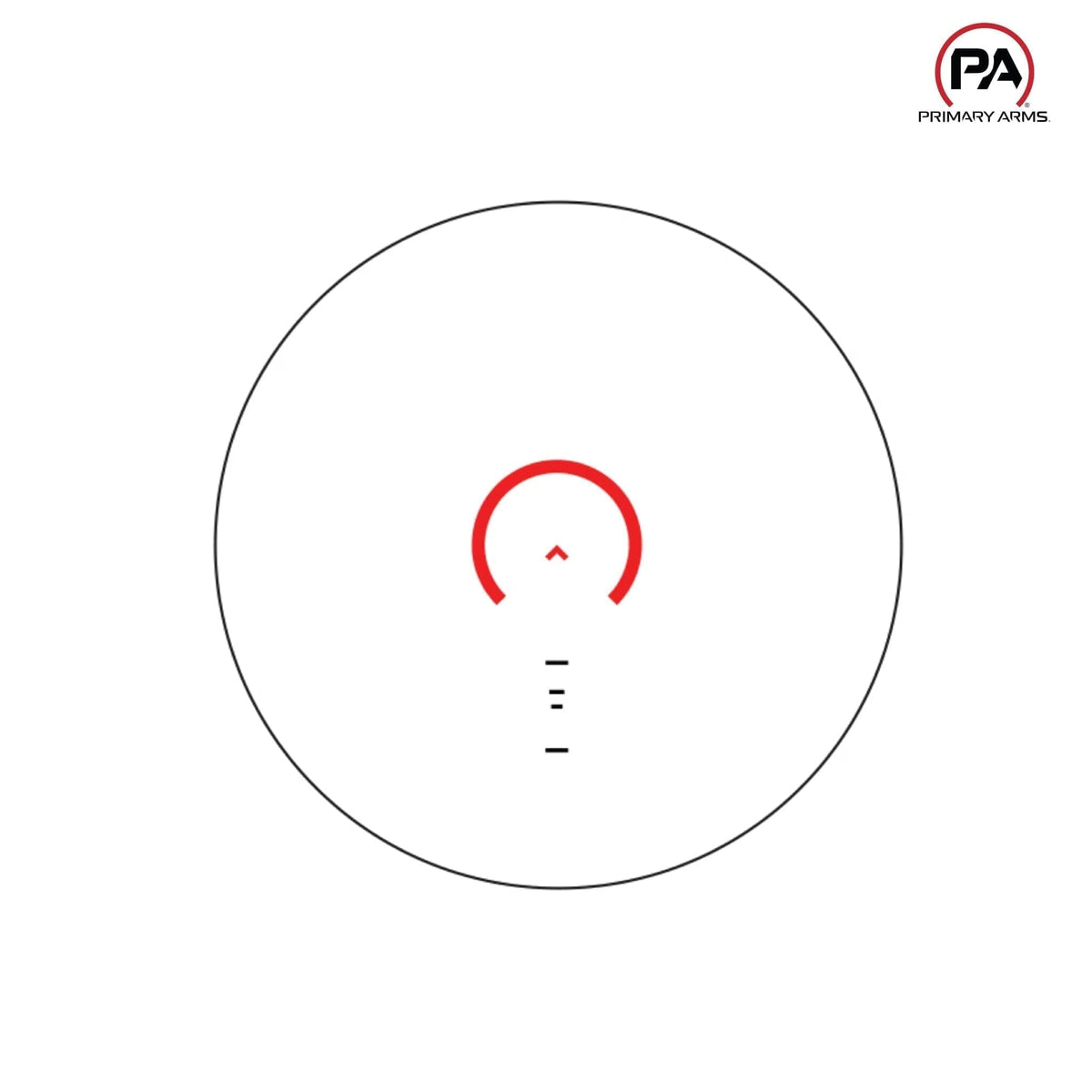 Primary Arms GLx 1X MicroPrism scope, red illuminated ACSS Cyclops reticle and a dioptre adjustment ring