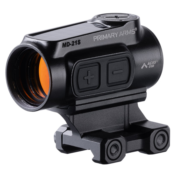Primary Arms GLx MD-21S red dot sight with the ACSS CQB reticle and Solar AutoLive power management
