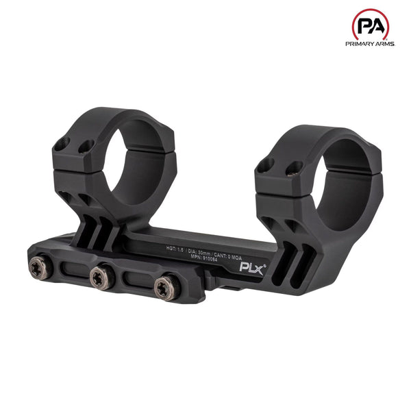 Primary Arms PLx 30mm cantilever mount with 1.5 inches of height over bore in a matte black finish