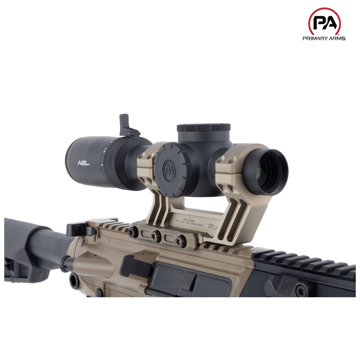 Primary Arms PLx 30mm cantilever mount, 2.04 inch height, clear anodised with a zero MOA cant