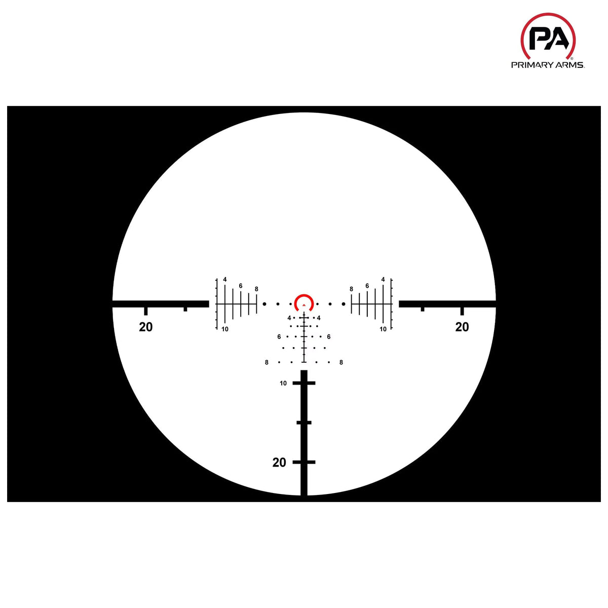 Primary Arms PLxC 1.5-12x36 rifle scope, FFP ACSS Raptor 5.56/.308 Gen II reticle for mid-range precision work
