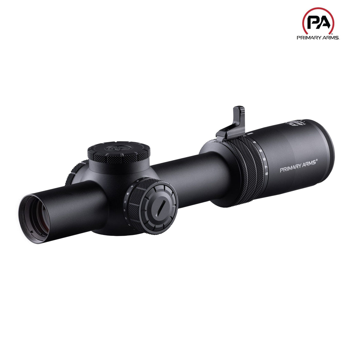 Primary Arms PLxC 1-8x24 LPVO with a first focal plane illuminated ACSS Raptor 5.56 reticle