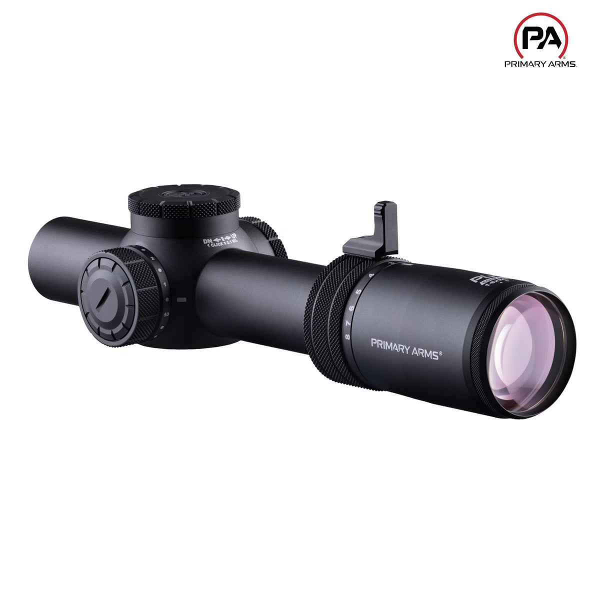 Primary Arms PLxC 1-8x24 LPVO, RDB illuminated ACSS Griffin MIL G2 reticle at 8x maximum magnification