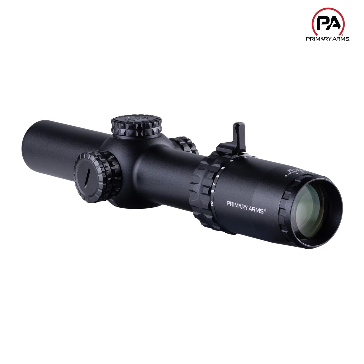 Primary Arms SLx 1-10x28 LPVO rifle scope with daylight-bright illumination for true one-power use