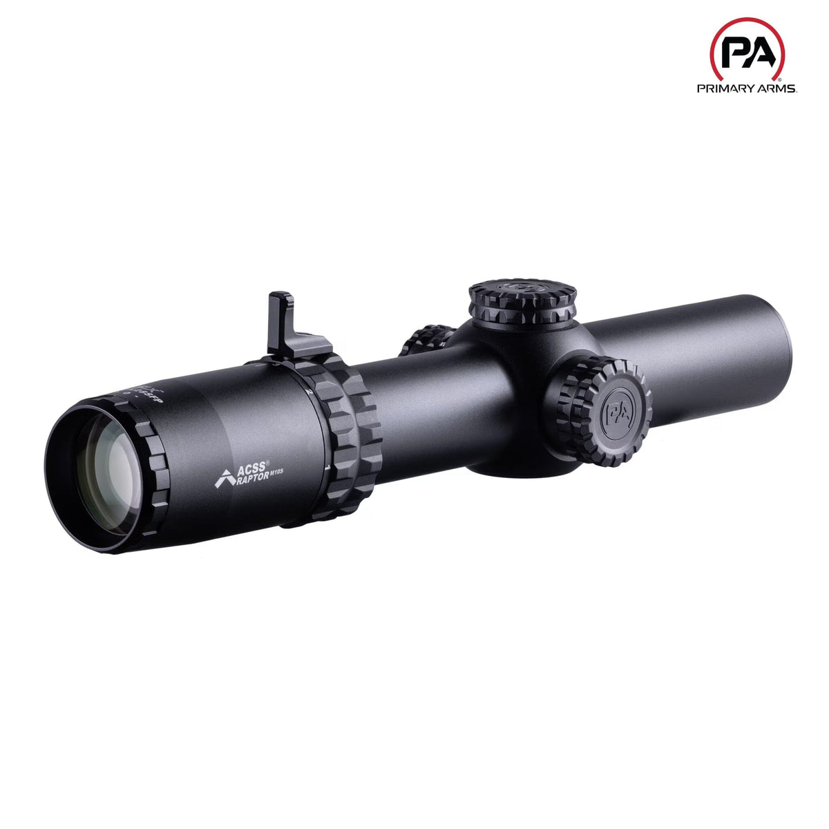 Primary Arms SLx 1-10x28 LPVO rifle scope in matte black anodised finish with resettable turrets