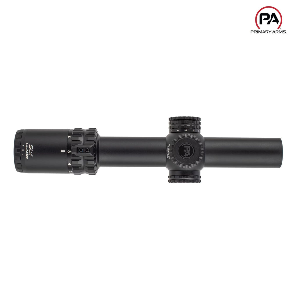 Primary Arms SLx 1–6×24 SFP Riflescope Gen IV - ACSS Aurora 7.62×39/.300 BLK Yard Reticle Rifle Scope Primary Arms 