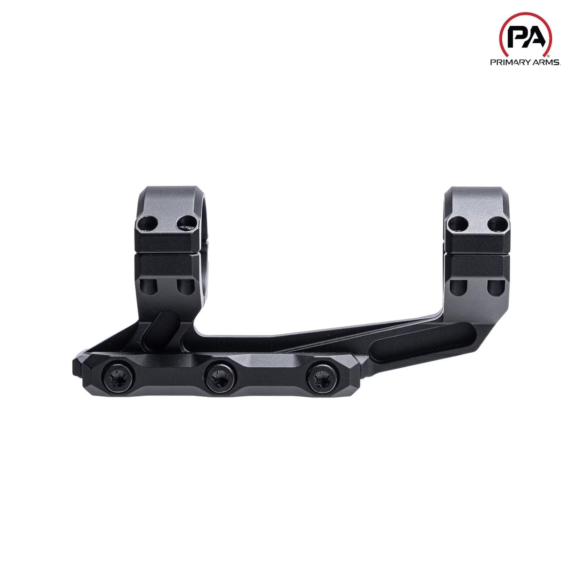 Primary Arms SLx 30mm cantilever scope mount clamping to Picatinny rails on flat-top AR-15 uppers