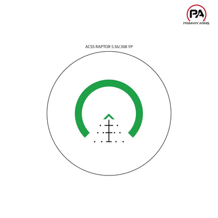 Primary Arms SLx 3X MicroPrism Scope Green ACSS RAPTOR 5.56/.308 Yard Reticle - MPN: 710037 Prism Scope Primary Arms 