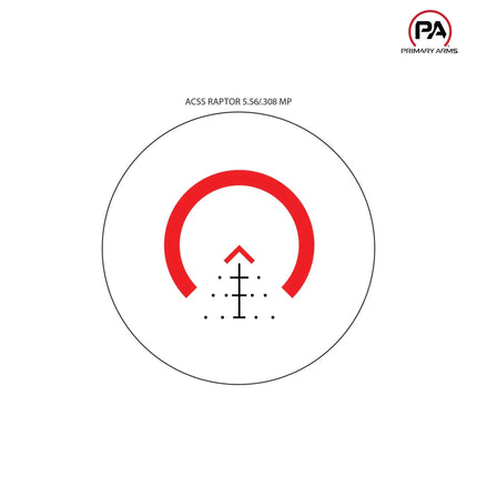 Primary Arms SLx 3x MicroPrism Scope Red ACSS RAPTOR 5.56/.308 Meter Reticle - MPN: 710038 Prism Scope Primary Arms 