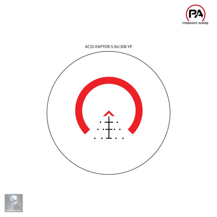 Primary Arms SLx 3x MicroPrism Sight Red ACSS RAPTOR 5.56/.308 Yard Reticle FDE Rifle Scope Primary Arms 