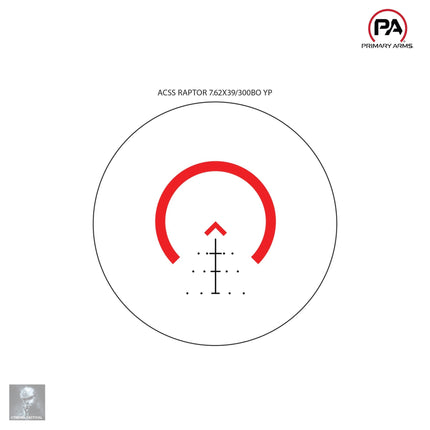 Primary Arms SLx 3x MicroPrism Sight Red ACSS Raptor 7.62x39/.300 BLK Yard Reticle FDE Rifle Scope Primary Arms 