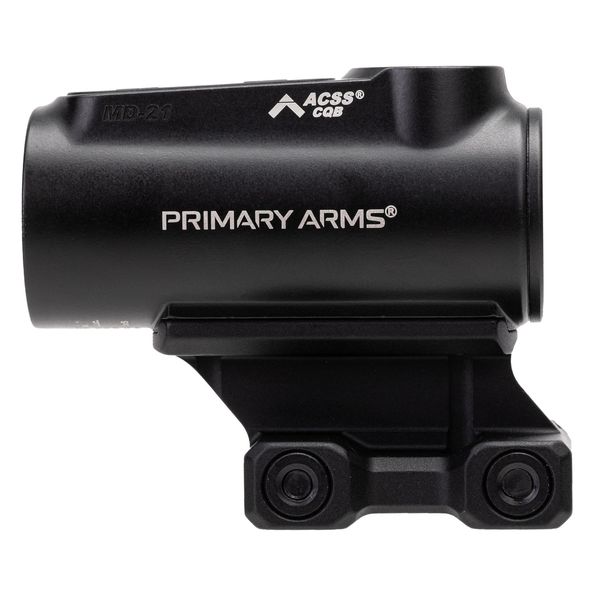 Primary Arms SLx MD-21 red dot sight with a 2 MOA dot and AutoLive motion sensing