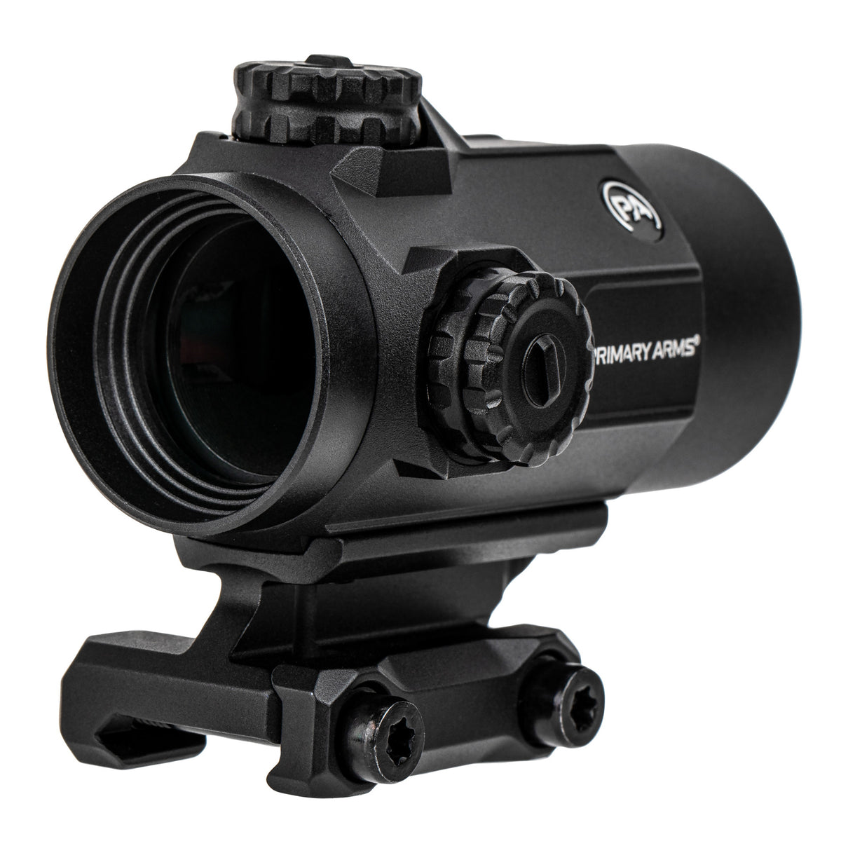 Primary Arms SLx MD-25 Gen II red dot sight with a rotary brightness knob for quick setting changes