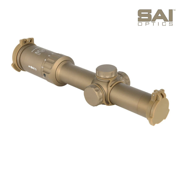 SAI Optics 1-6x24 riflescope with a .308/7.62 calibrated crosshair reticle for battle rifles