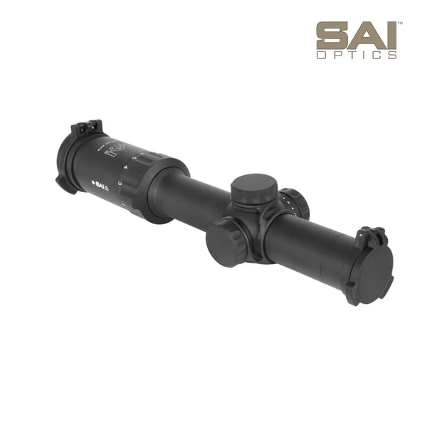 SAI Optics 1-6x24 riflescope in the standard non-RAF reticle configuration