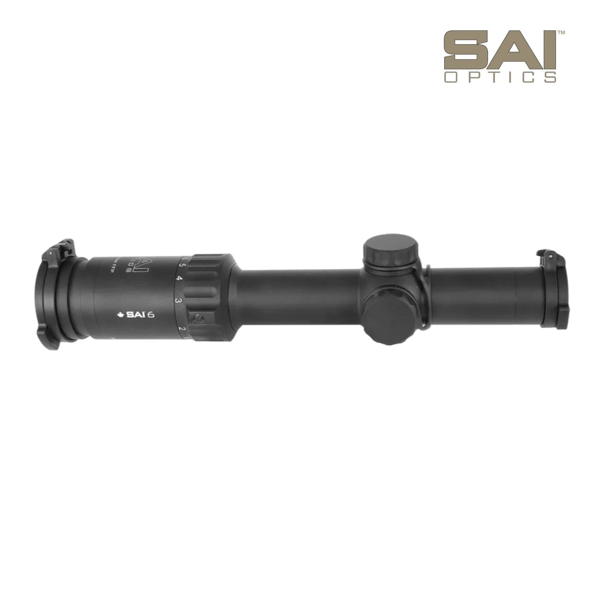 SAI Optics 1-6x24 riflescope pairing the non-RAF reticle with a 24mm objective lens