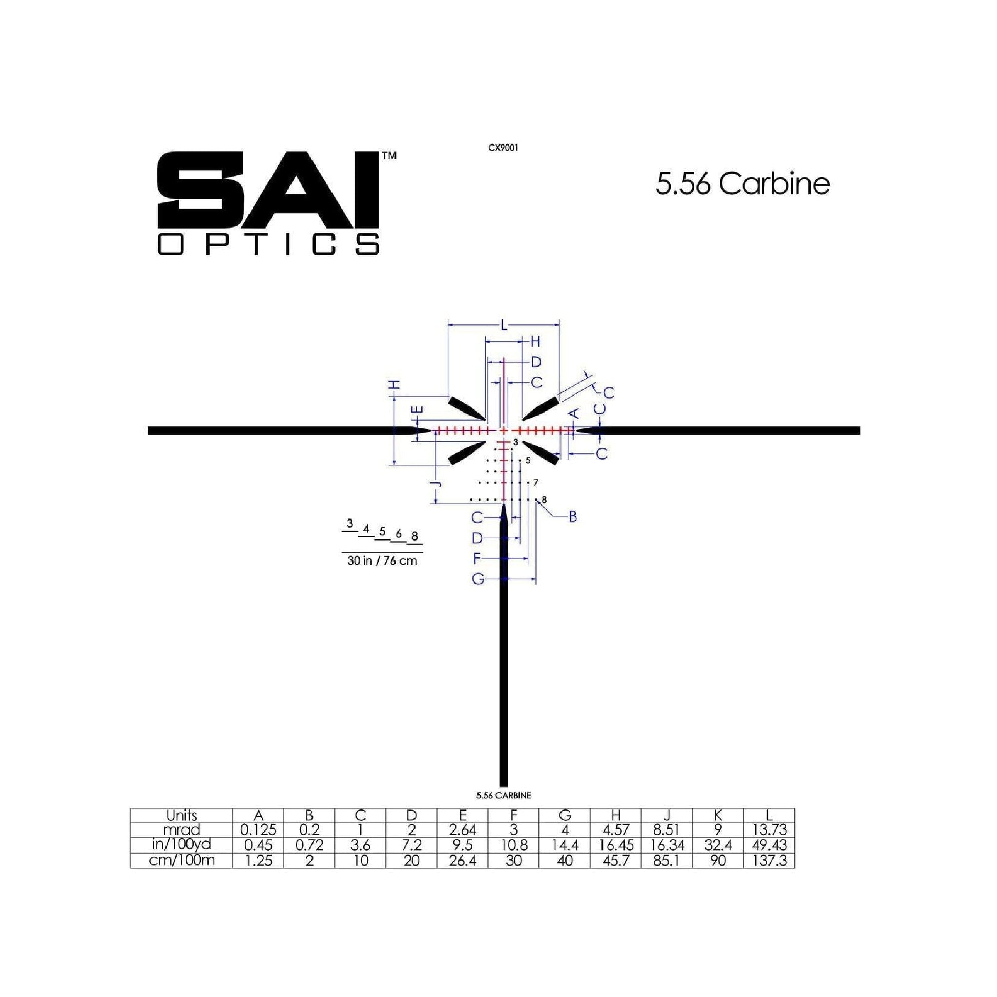 SAI Optics SAI 6 1-6x24mm Rifle Scope .223/5.56 Crosshair - RNG16-T170-C10 LPVO Rifle Scope SAI Optics 