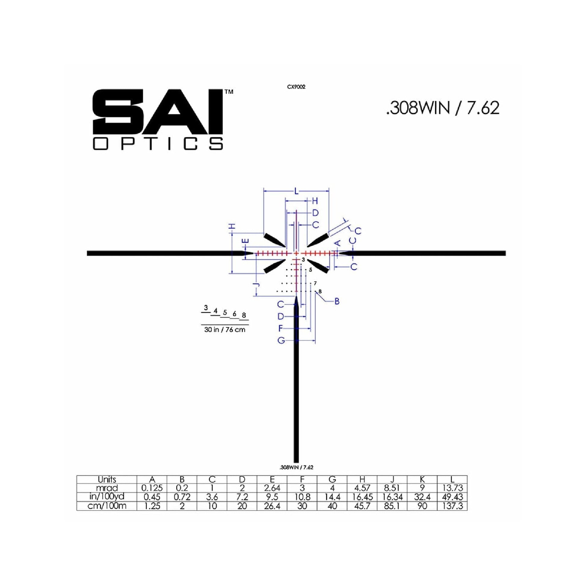 SAI Optics SAI 6 1-6x24mm Rifle Scope .308/7.62 Crosshair - RNG16-T170-C20 LPVO Rifle Scope SAI Optics 