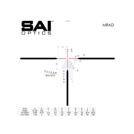 SAI Optics SAI 6 1-6x24mm Rifle Scope No RAF Reticle - RNG16-BK22-MB1 Rifle Scope SAI Optics 