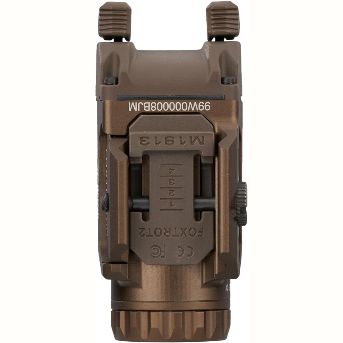 SIG Sauer FOXTROT2R 700 lumen Flat Dark Earth weapon light with Picatinny rail clamp