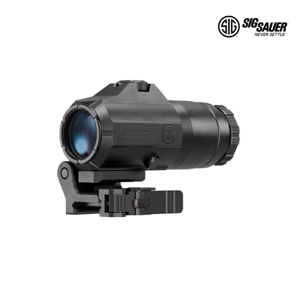 SIG Sauer JULIET4 4x magnifier in matte black with PowerCam quick-release mount