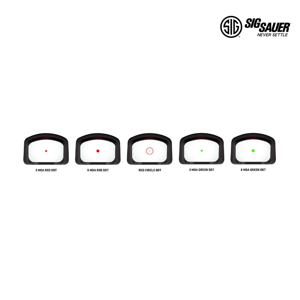 SIG Sauer ROMEO-RS Compact 1x24mm Open Reflex Red Dot Sight Circle Dot / 3 MOA / 6 MOA Reticle Black – SOR02100 / SOR02130 / SOR02160 / SOR02180 / SOR02190 Pistol Dot Sight SIG Sauer 