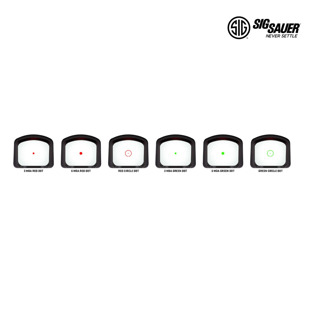SIG Sauer ROMEO-X PRO 1x24mm Open Reflex Red Dot Sight Circle Dot / 3 MOA / 6 MOA Reticle Red & Green Black / FDE – Multiple Variants Pistol Dot Sight SIG Sauer 