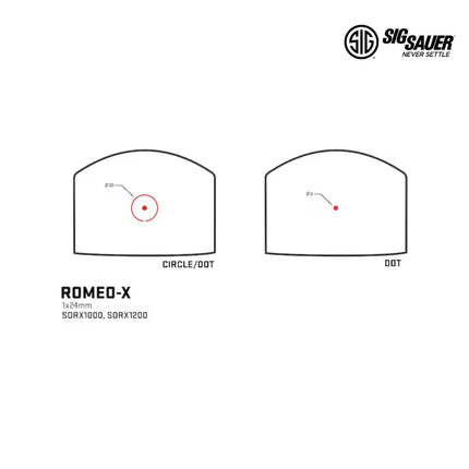 SIG Sauer ROMEO-X Pro Pistol-Mounted Reflex Sight Selectable Reticle Red Dot Sight SIG Sauer 