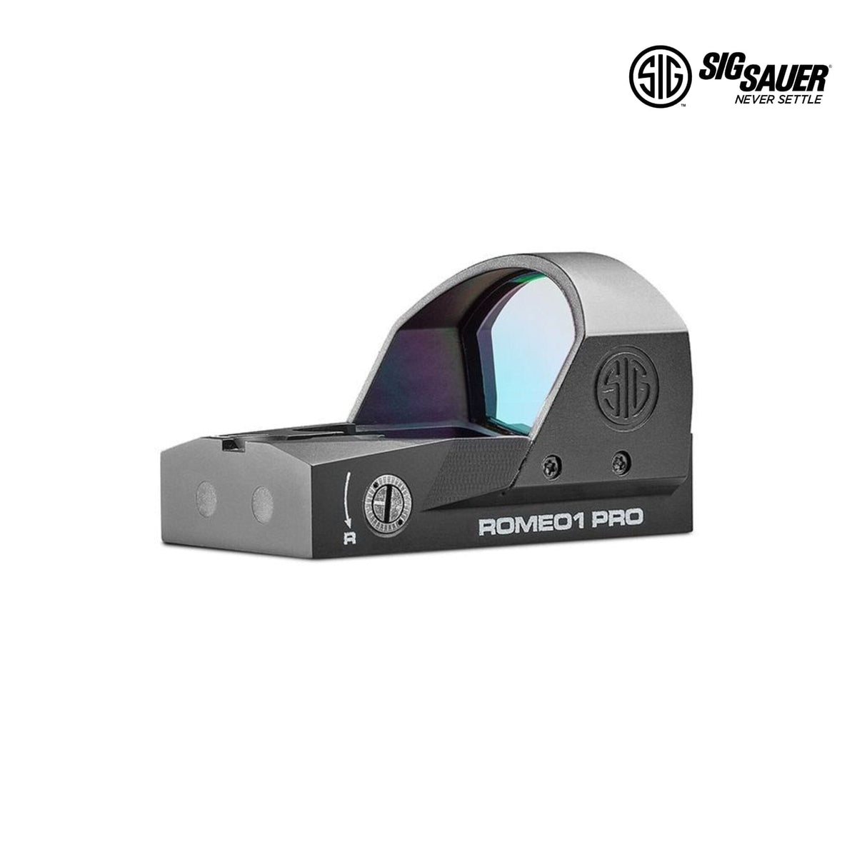SIG Sauer ROMEO1PRO 3 MOA reflex sight in black with windage and elevation adjustment turrets