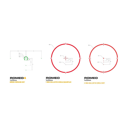 SIG Sauer ROMEO4H Red Dot Sight Green Horseshoe Dot Reticle SOR43013 Red Dot Sight SIG Sauer 