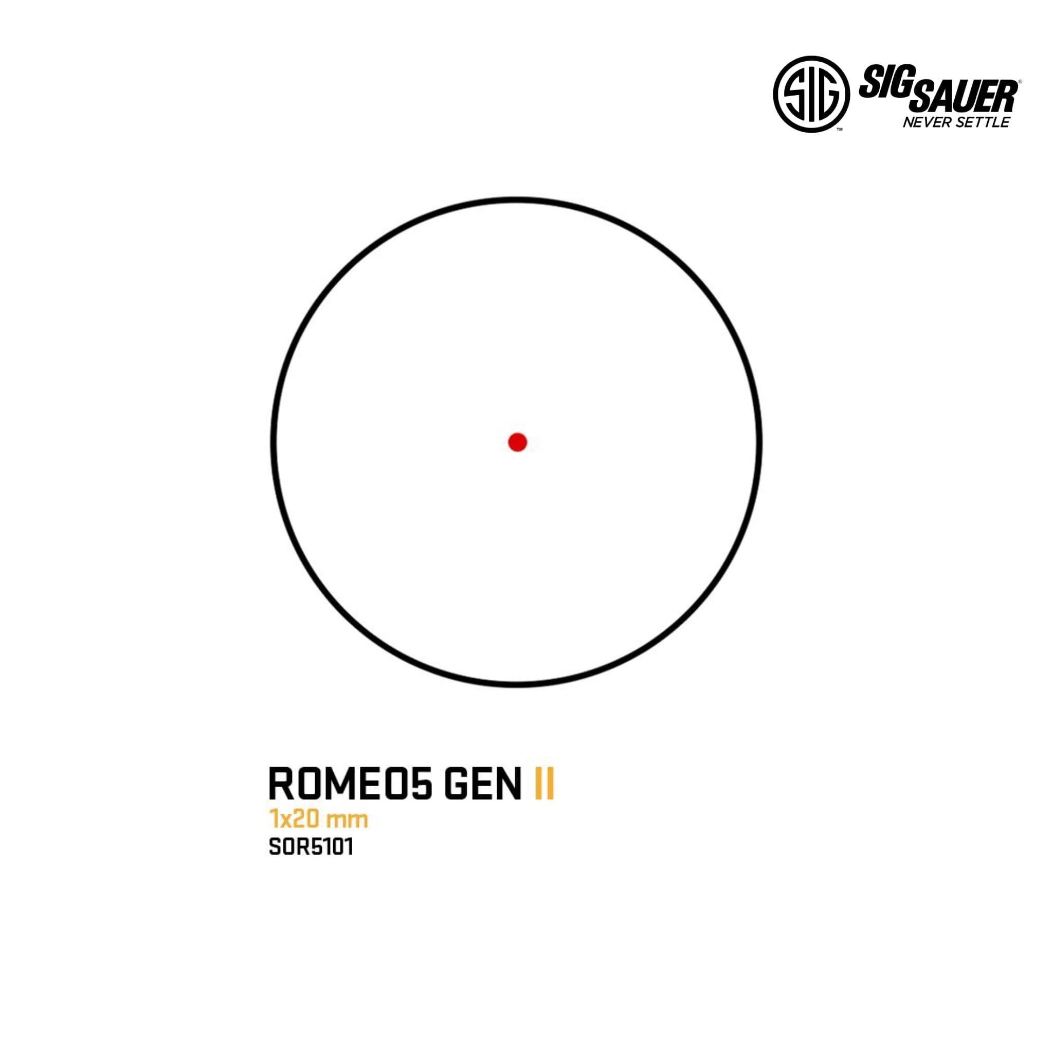 SIG Sauer ROMEO5 Gen II 1x20mm Red Dot Sight - SOR5101