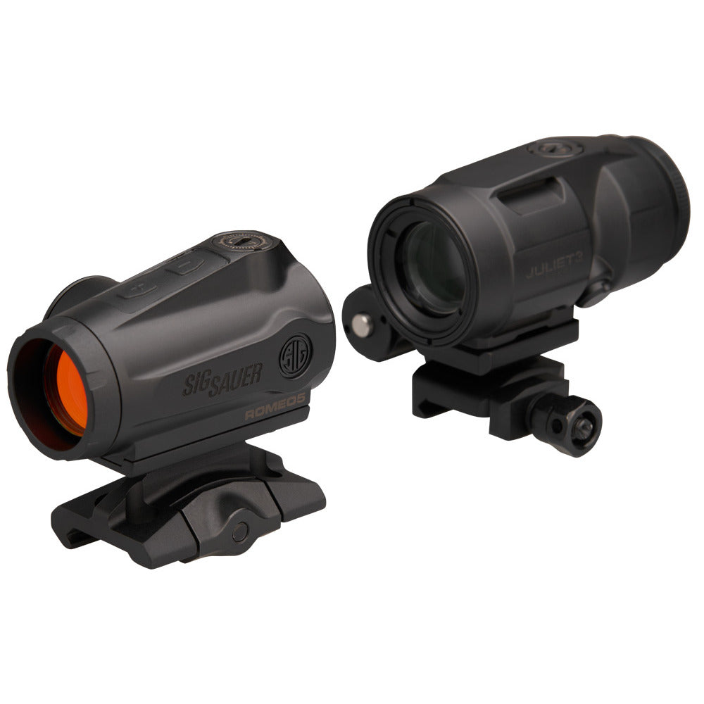 SIG Sauer ROMEO5 Gen II 2 MOA red dot sight and JULIET3-Micro 3x magnifier kit