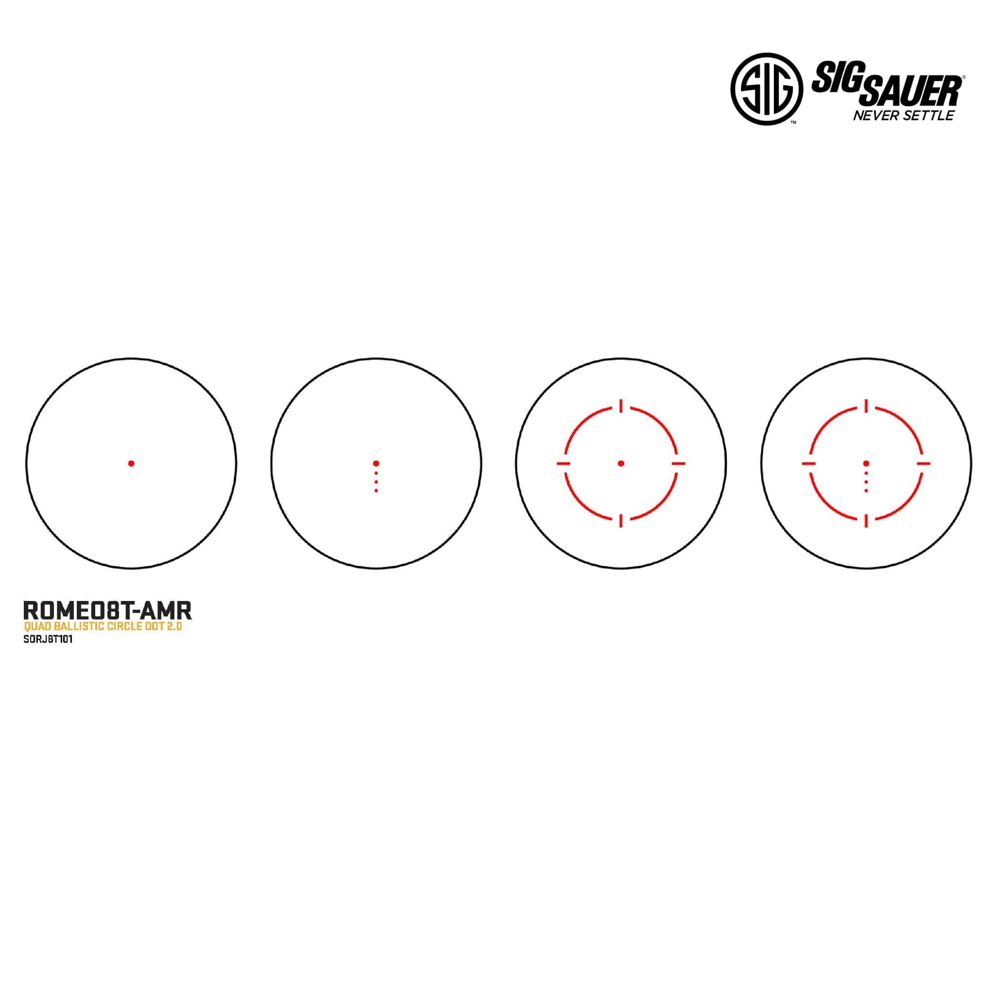 Sig Sauer ROMEO8T-AMR Red Dot Sight & JULIET3T-AMR 3× Micro Magnifier Combo Kit Red Dot Sight SIG Sauer 