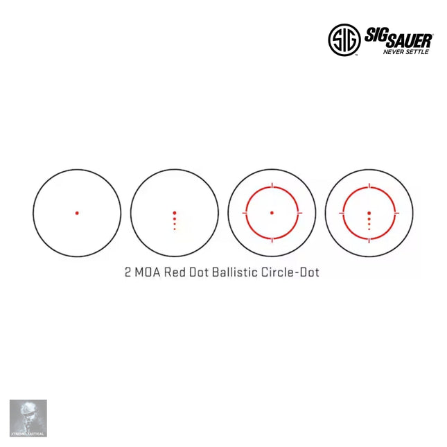 SIG Sauer ROMEO8T Red Dot Sight 2 MOA Ballistic Circle Dot Reticle Black SOR81002 Red Dot Sight SIG Sauer 