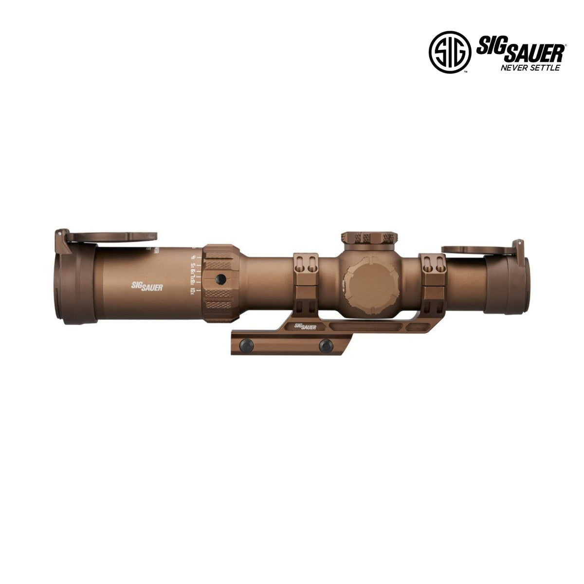 SIG Sauer TANGO-MSR 1-10x26 FFP MSR BDC10 scope in Coyote Tan with brightness dial