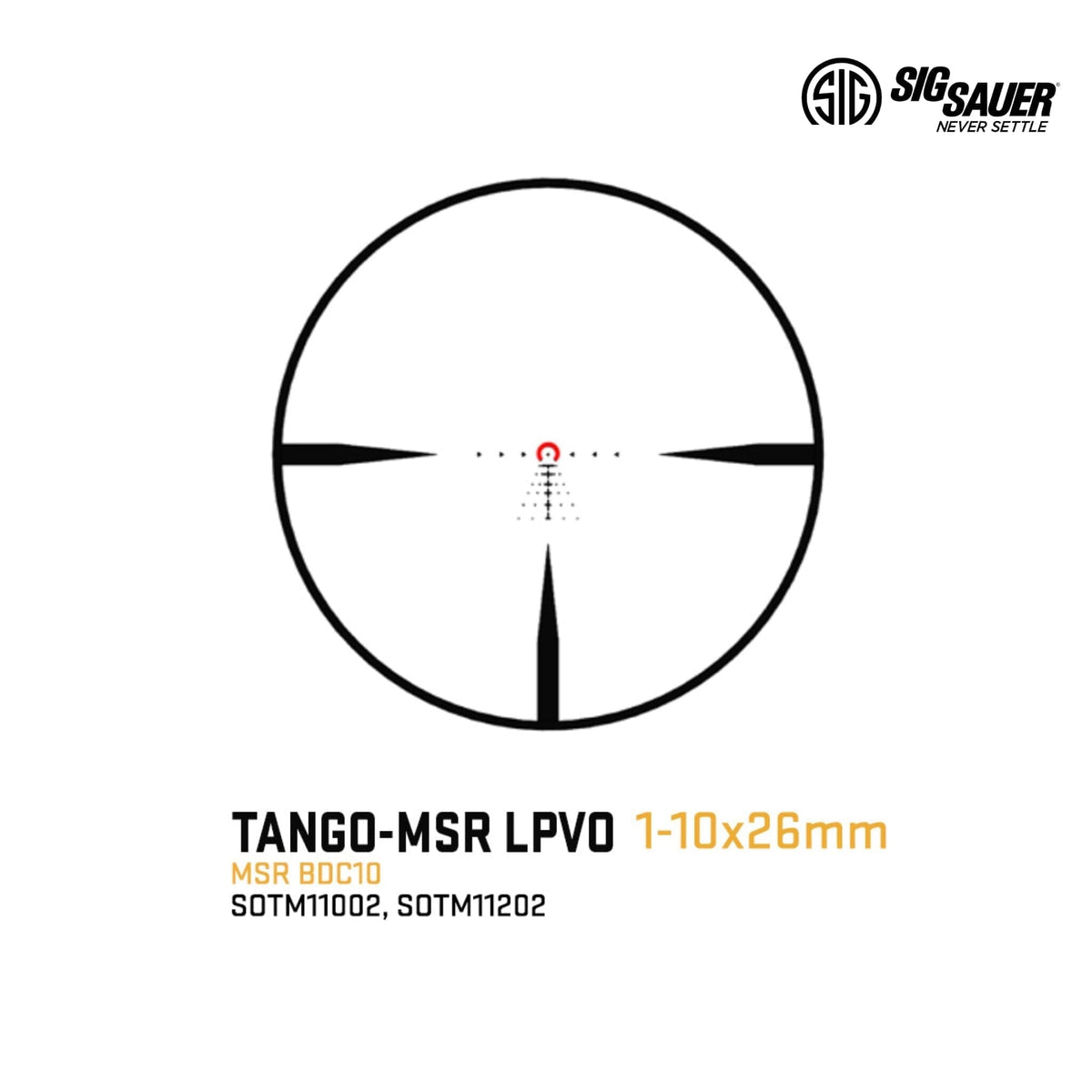 SIG Sauer TANGO-MSR 1-10x26 FFP Coyote Tan MSR BDC10 scope for AR-15 and MSR rifles