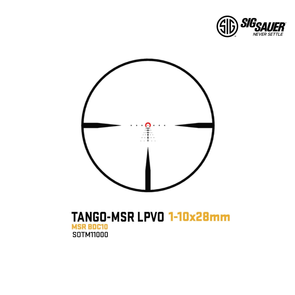 SIG Sauer TANGO-MSR 1-10x28 black MSR BDC10 rifle scope for AR-15 and MSR rifles