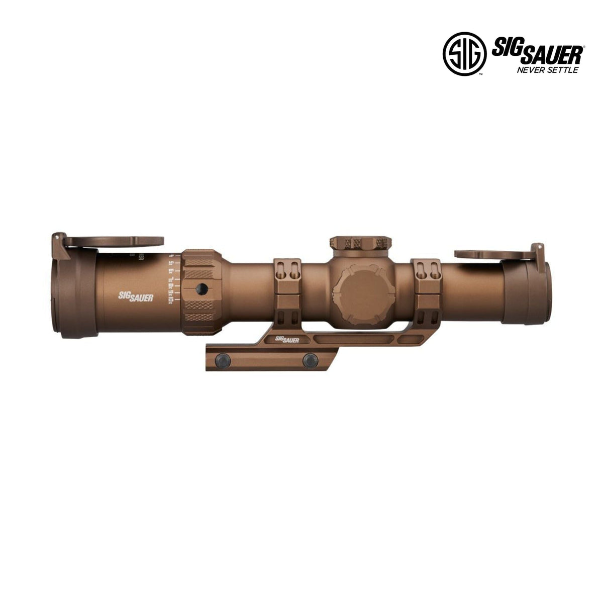 SIG Sauer TANGO-MSR 1-10x28 MSR BDC10 scope in Coyote Tan with illumination brightness dial