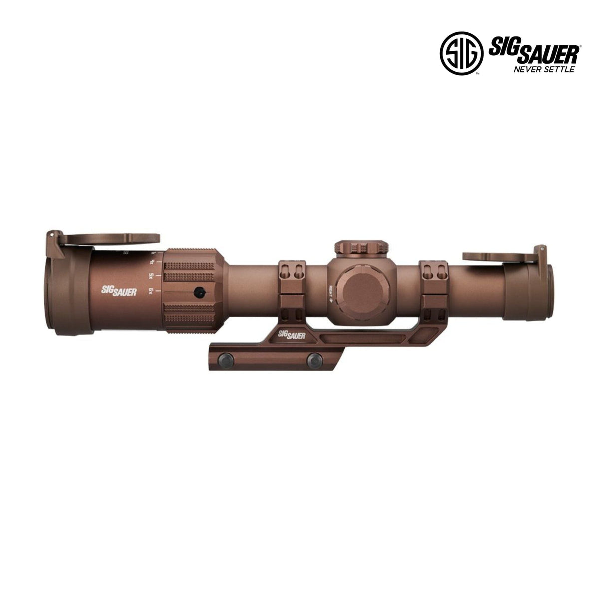 SIG Sauer TANGO-MSR 1-6x24 MSR BDC6 scope in Coyote Tan with illumination brightness dial