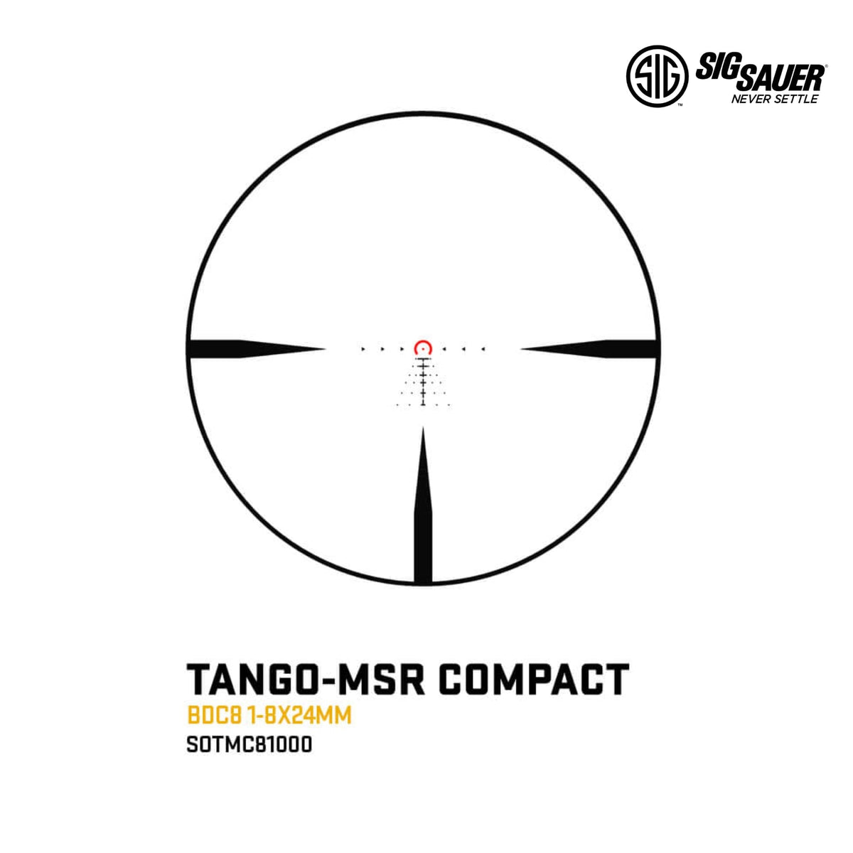 SIG Sauer TANGO-MSR Compact 1-8x24 LPVO rifle scope for AR-15 and MSR rifles