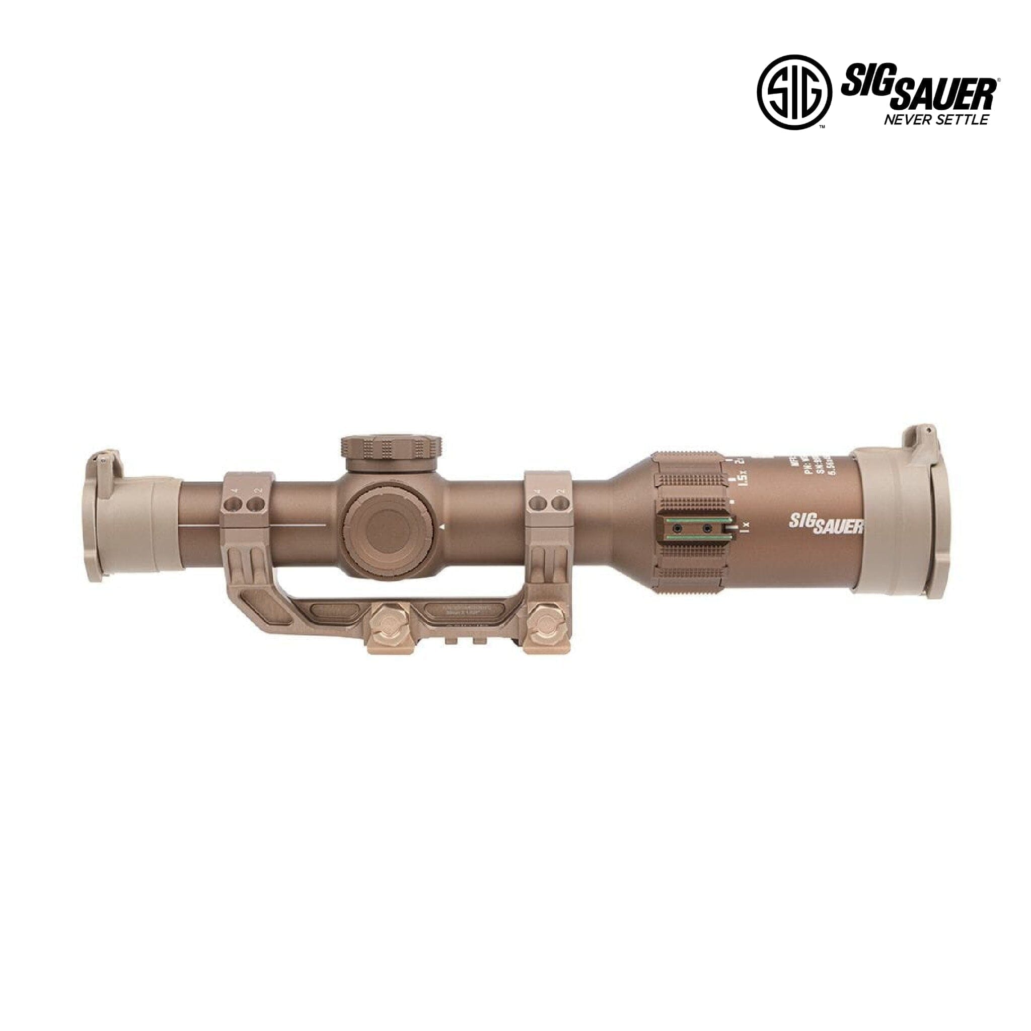Sig Sauer TANGO6T DVO 1-6×24mm FFP Riflescope - Illuminated HellFire / DWLR-556 Reticle, FDE – SOT61DVO LPVO Rifle Scope SIG Sauer