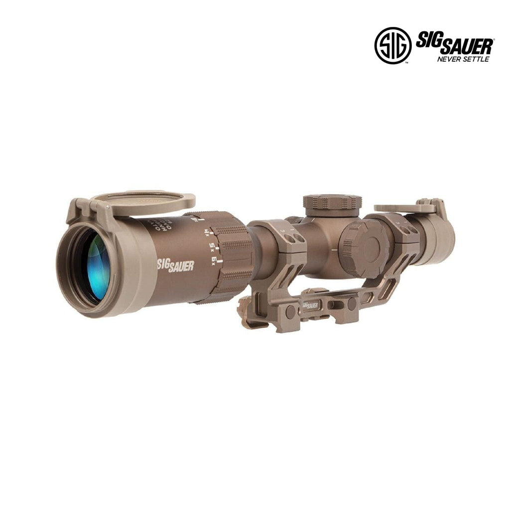 Sig Sauer TANGO6T DVO 1-6×24mm FFP Riflescope - Illuminated HellFire / DWLR-556 Reticle, FDE – SOT61DVO LPVO Rifle Scope SIG Sauer