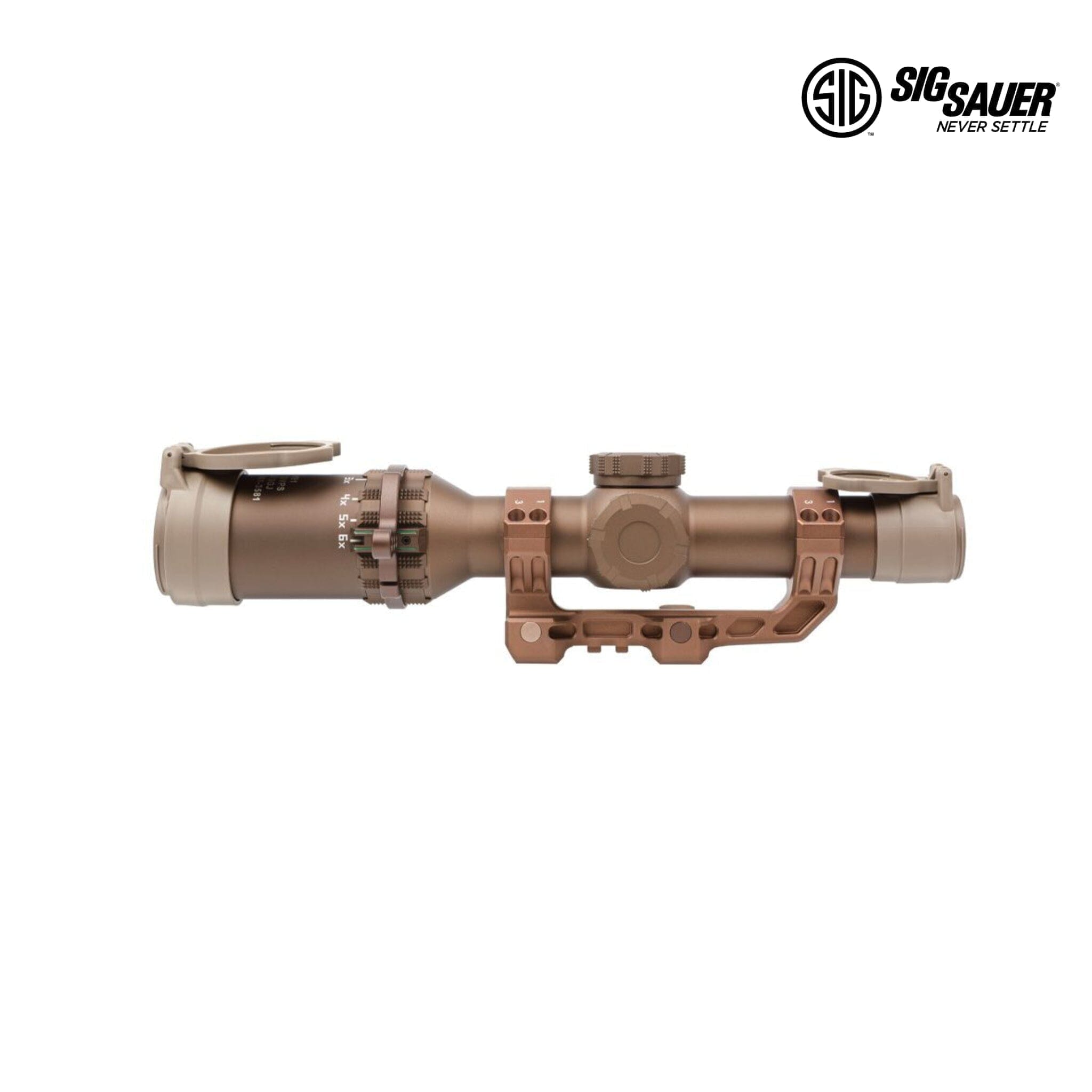 Sig Sauer TANGO6T 1-6x24mm FL-6 Illum .2 MRAD FDE SFP Riflescope w/Capped Turret, ALPHA4 1.535" Mount & SVPS Kit SOT61SVPS LPVO Rifle Scope SIG Sauer