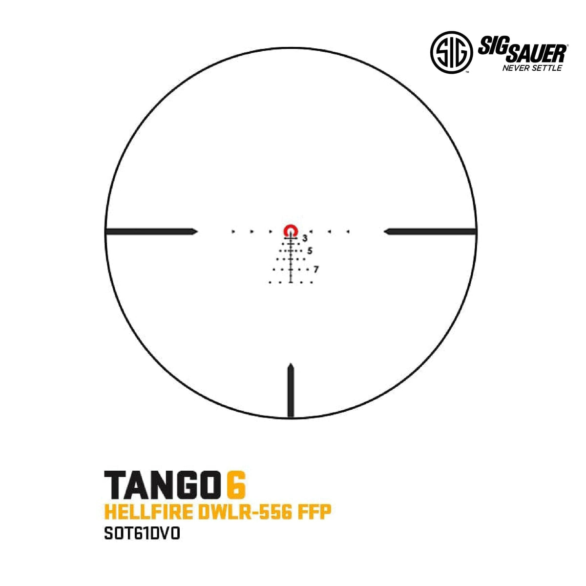 SIG Sauer TANGO6T DVO 1-6x24 rifle scope with 0.2 MRAD turret adjustments