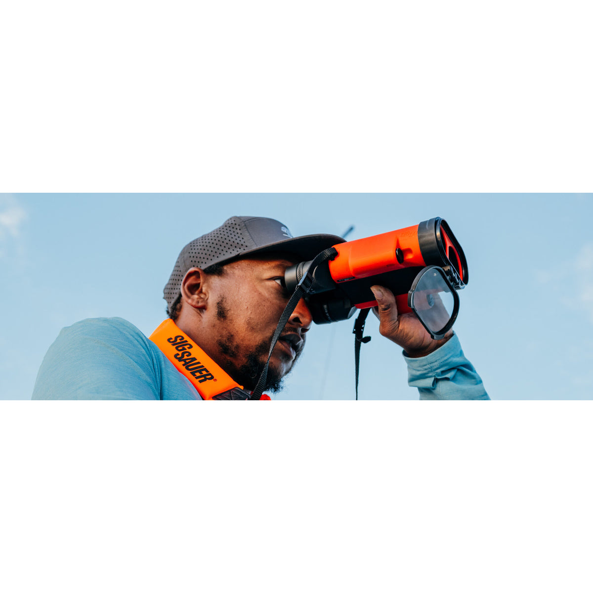SIG Sauer ZULU6 HDX PRO Marine 18x50 binocular with HDXPRO™ GLASS in high-visibility orange armour, IPX7 waterproof